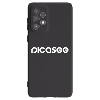 Picasee Samsung Galaxy A73 5G Hülle - Schwarzes Silikon - Picasee - new logo - white