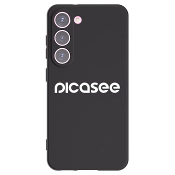 Picasee Samsung Galaxy S23 5G Hülle - Schwarzes Silikon - Picasee - new logo - white