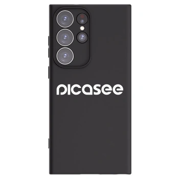 Picasee Samsung Galaxy S23 Ultra 5G Hülle - Schwarzes Silikon - Picasee - new logo - white