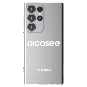 Picasee Samsung Galaxy S23 Ultra 5G Hülle - Transparentes Silikon - Picasee - new logo - white
