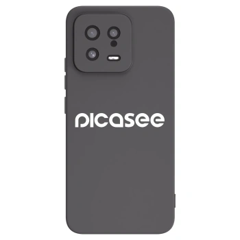 Picasee Xiaomi 13 Hülle - Schwarzes Silikon - Picasee - new logo - white