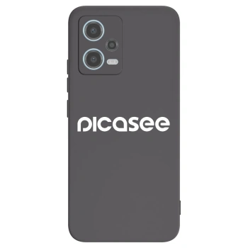 Picasee Xiaomi Redmi Note 12 5G Hülle - Schwarzes Silikon - Picasee - new logo - white