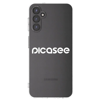 Picasee Samsung Galaxy A14 4G A145R Hülle - Transparentes Silikon - Picasee - new logo - white