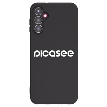 Picasee Samsung Galaxy A14 5G A146P Hülle - Schwarzes Silikon - Picasee - new logo - white