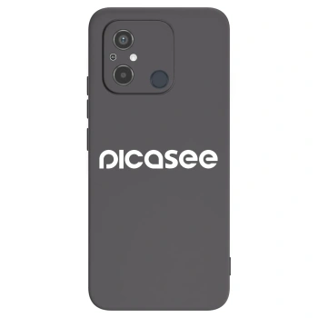 Picasee Xiaomi Redmi 12C Hülle - Schwarzes Silikon - Picasee - new logo - white