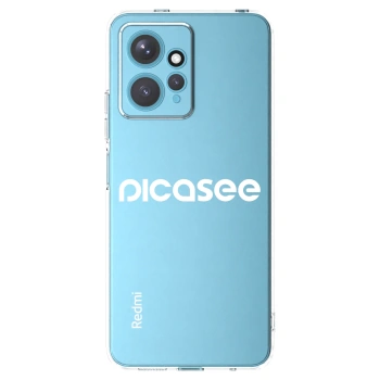 Picasee Xiaomi Redmi Note 12 4G Hülle - Transparentes Silikon - Picasee - new logo - white
