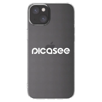 Picasee Apple iPhone 15 Plus Hülle - Transparentes Silikon - Picasee - new logo - white