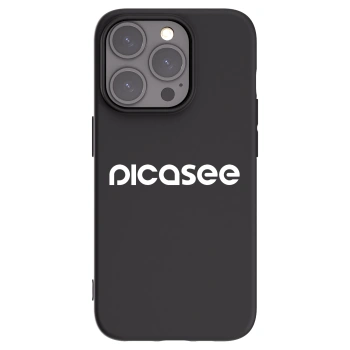 Picasee Apple iPhone 15 Pro Hülle - Schwarzes Silikon - Picasee - new logo - white