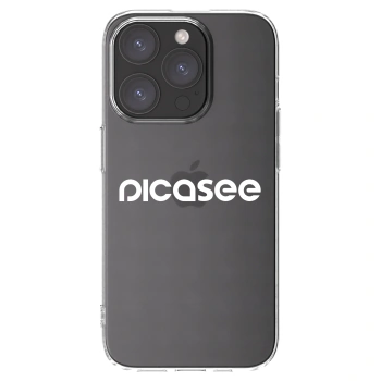 Picasee Apple iPhone 15 Pro Hülle - Transparentes Silikon - Picasee - new logo - white