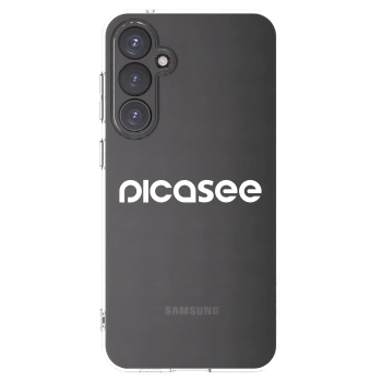Picasee Samsung Galaxy S23 FE S711B Hülle - Transparentes Silikon - Picasee - new logo - white