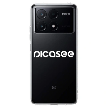 Picasee Xiaomi Poco X6 Pro Hülle - Transparentes Silikon - Picasee - new logo - white