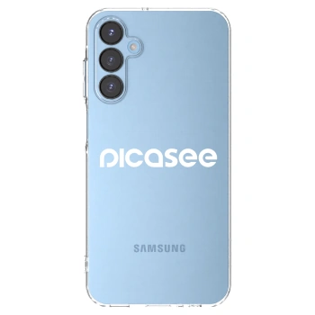 Picasee Samsung Galaxy A15 A156B 5G Hülle - Transparentes Silikon - Picasee - new logo - white