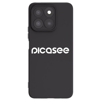 Picasee Honor X8b Hülle - Schwarzes Silikon - Picasee - new logo - white