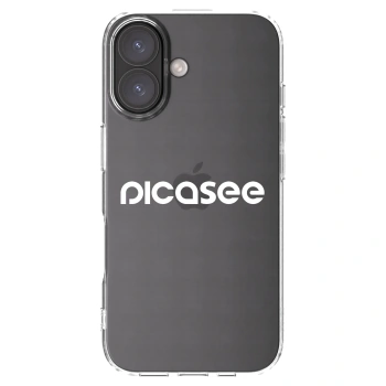 Picasee Apple iPhone 16 Hülle - Transparentes Silikon - Picasee - new logo - white