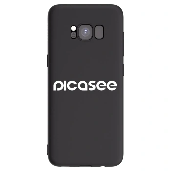 Picasee Samsung Galaxy S8 G950F Hülle - Schwarzes Silikon - Picasee - new logo - white