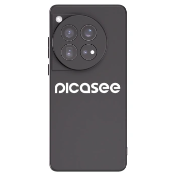 Picasee OnePlus 12 5G Hülle - Schwarzes Silikon - Picasee - new logo - white