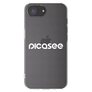 Picasee Apple iPhone 16e Hülle - Transparentes Silikon - Picasee - new logo - white