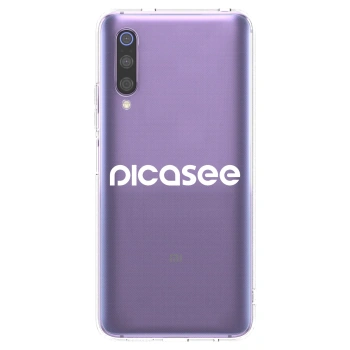 Picasee Xiaomi Mi 9 Hülle - Transparentes Silikon - Picasee - new logo - white