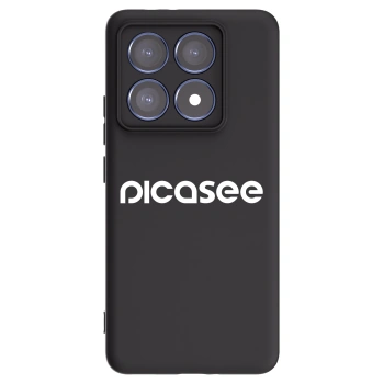 Picasee Xiaomi 14T Pro Hülle - Schwarzes Silikon - Picasee - new logo - white