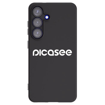 Picasee Samsung Galaxy S25 5G Hülle - Schwarzes Silikon - Picasee - new logo - white