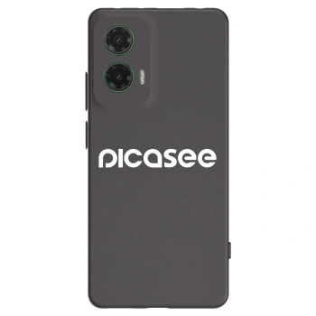 Picasee Motorola Moto G35 5G Hülle - Schwarzes Silikon - Picasee - new logo - white