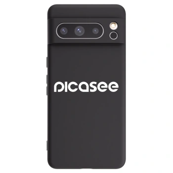 Picasee Google Pixel 8 Pro Hülle - Schwarzes Silikon - Picasee - new logo - white