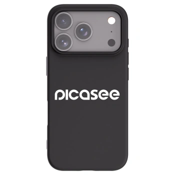 Picasee Apple iPhone 17 Pro Hülle - Schwarzes Silikon - Picasee - new logo - white