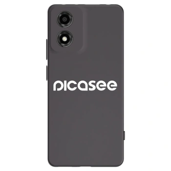 Picasee Motorola Moto E14 Hülle - Schwarzes Silikon - Picasee - new logo - white