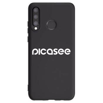 Picasee Huawei P30 Lite Hülle - Schwarzes Silikon - Picasee - new logo - white