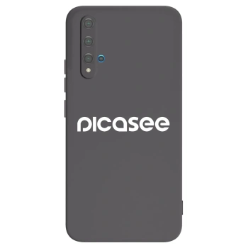 Picasee Huawei Nova 5T Hülle - Schwarzes Silikon - Picasee - new logo - white