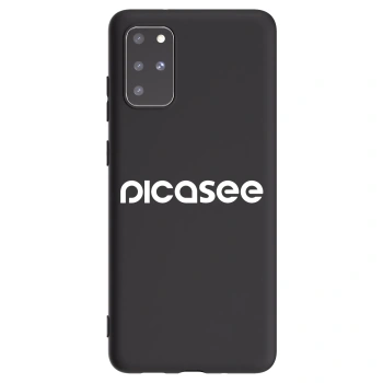 Picasee Samsung Galaxy S20+ G985F Hülle - Schwarzes Silikon - Picasee - new logo - white