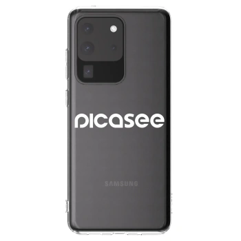 Picasee Samsung Galaxy S20 Ultra 5G G988F Hülle - Transparentes Silikon - Picasee - new logo - white