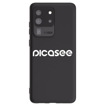 Picasee Samsung Galaxy S20 Ultra 5G G988F Hülle - Schwarzes Silikon - Picasee - new logo - white