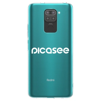 Picasee Xiaomi Redmi Note 9 Hülle - Schwarzes Silikon - Picasee - new logo - white