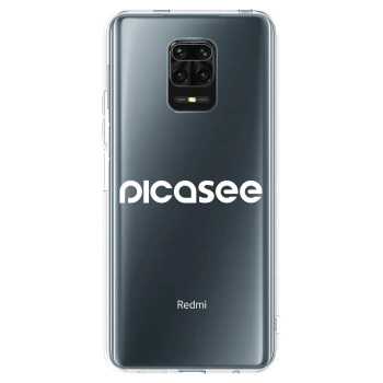 Picasee Xiaomi Redmi Note 9S Hülle - Transparentes Silikon - Picasee - new logo - white