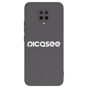Picasee Xiaomi Redmi Note 9S Hülle - Schwarzes Silikon - Picasee - new logo - white