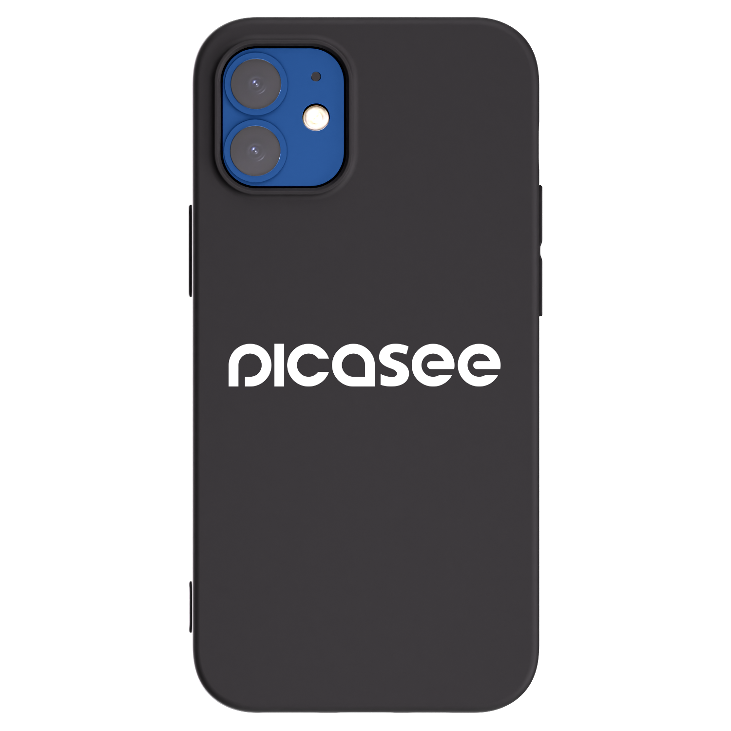 Picasee Apple iPhone 12 mini Hülle - Schwarzes Silikon - Picasee - new logo - white