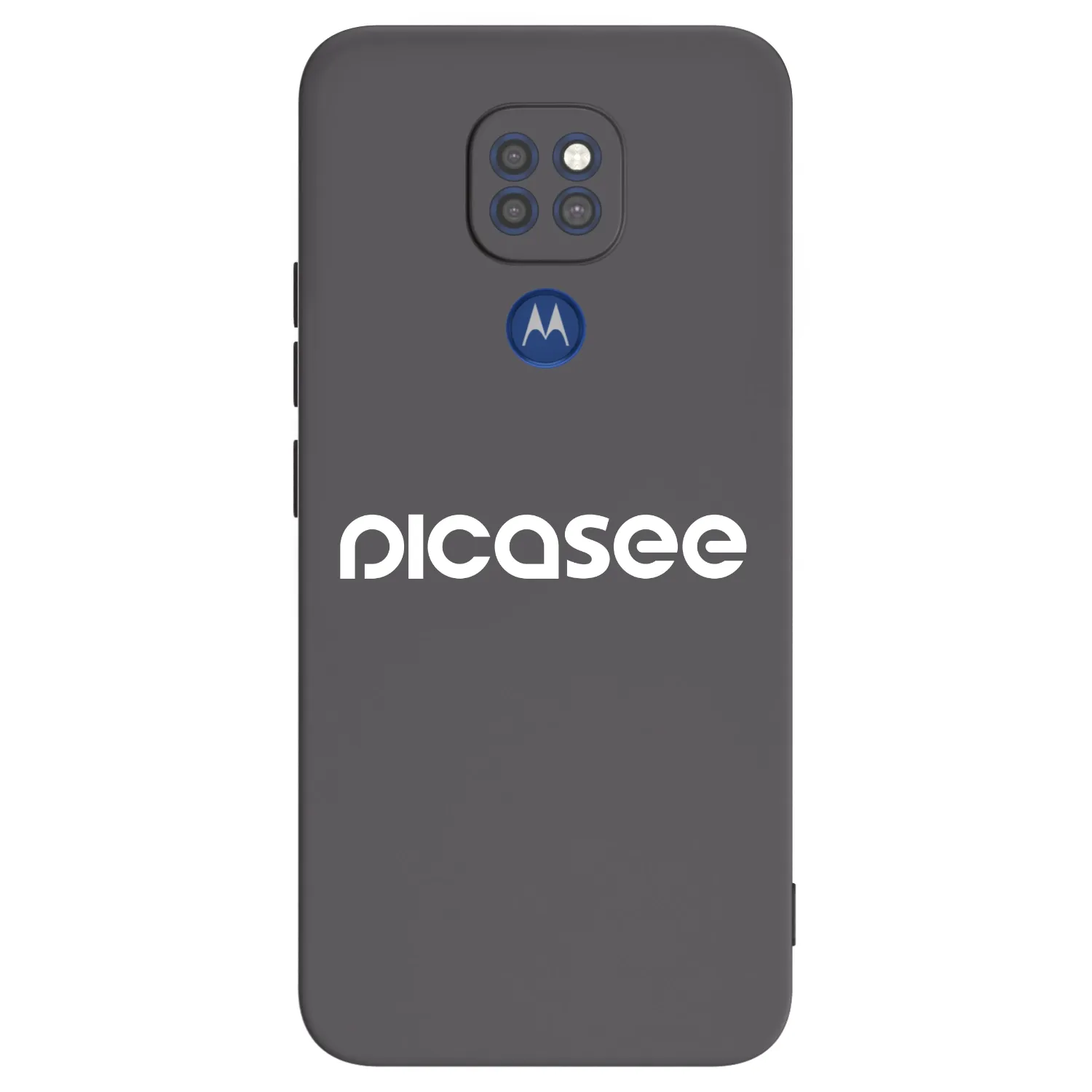 Picasee Motorola Moto G9 Play Hülle - Schwarzes Silikon - Picasee - new logo - white