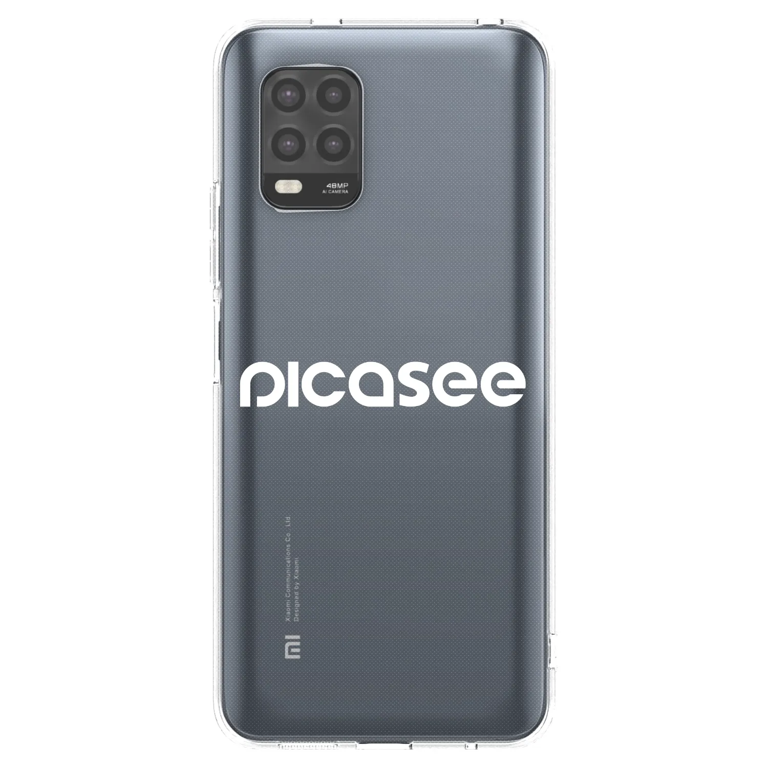 Picasee Xiaomi Mi 10 Lite Hülle - Transparentes Silikon - Picasee - new logo - white