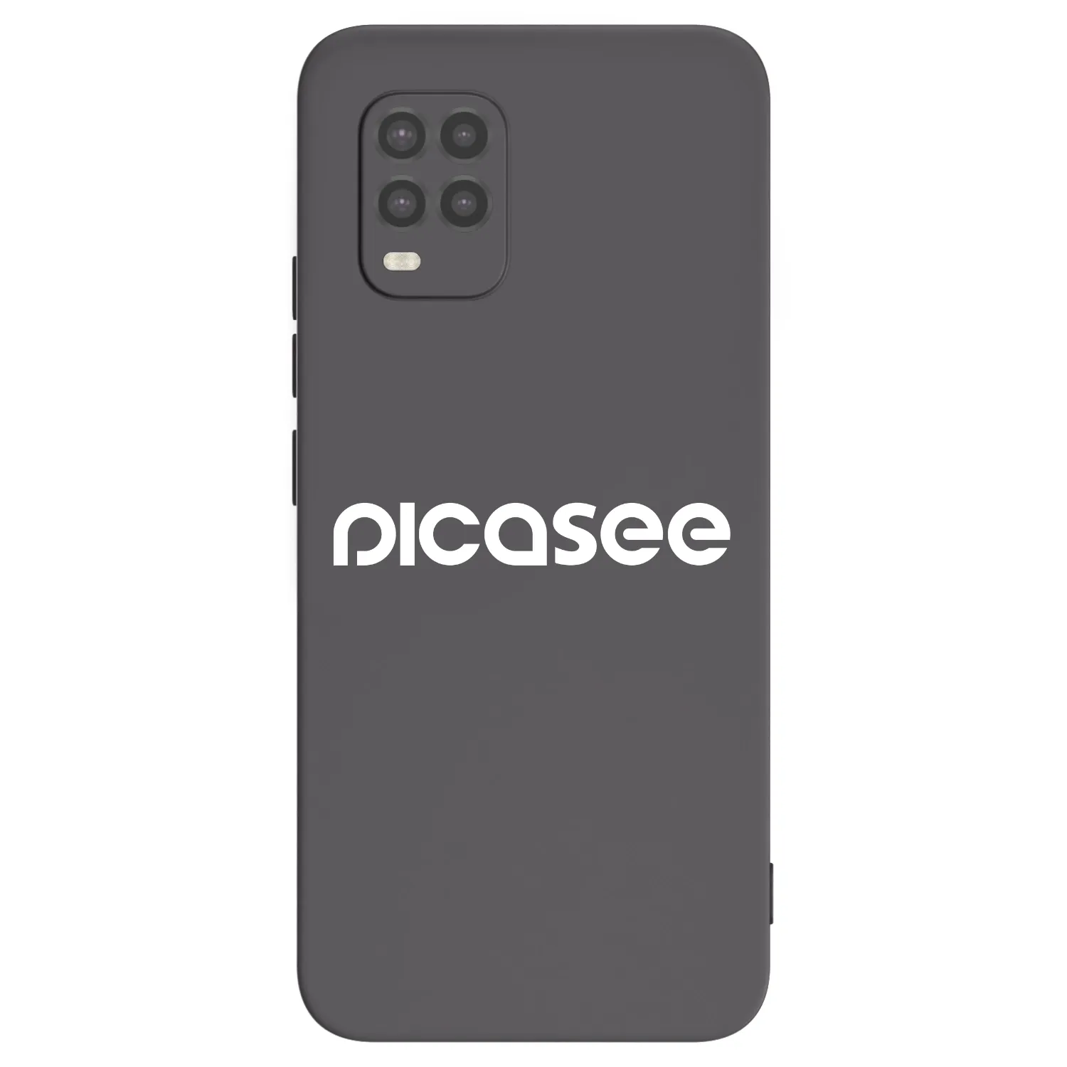Picasee Xiaomi Mi 10 Lite Hülle - Schwarzes Silikon - Picasee - new logo - white