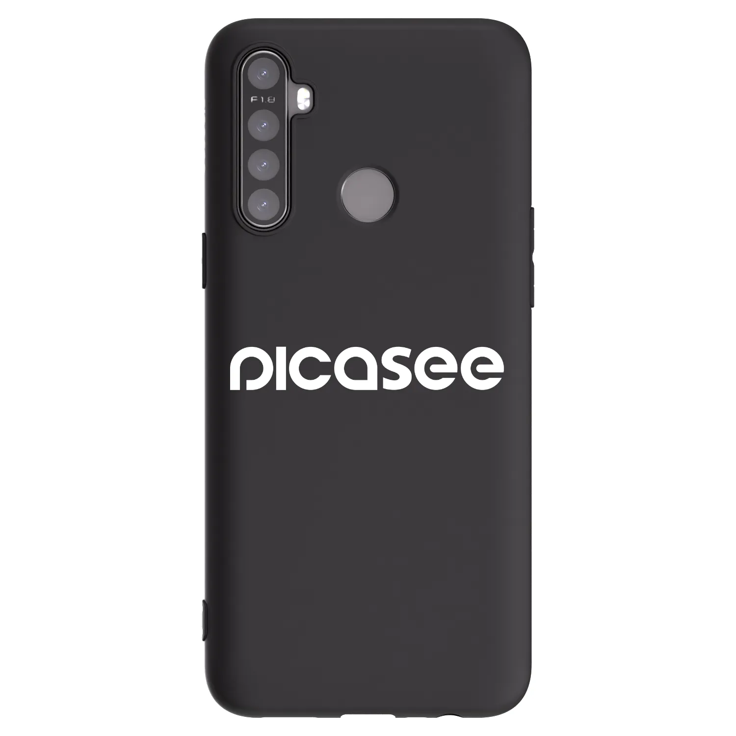 Picasee Realme 6i Hülle - Schwarzes Silikon - Picasee - new logo - white