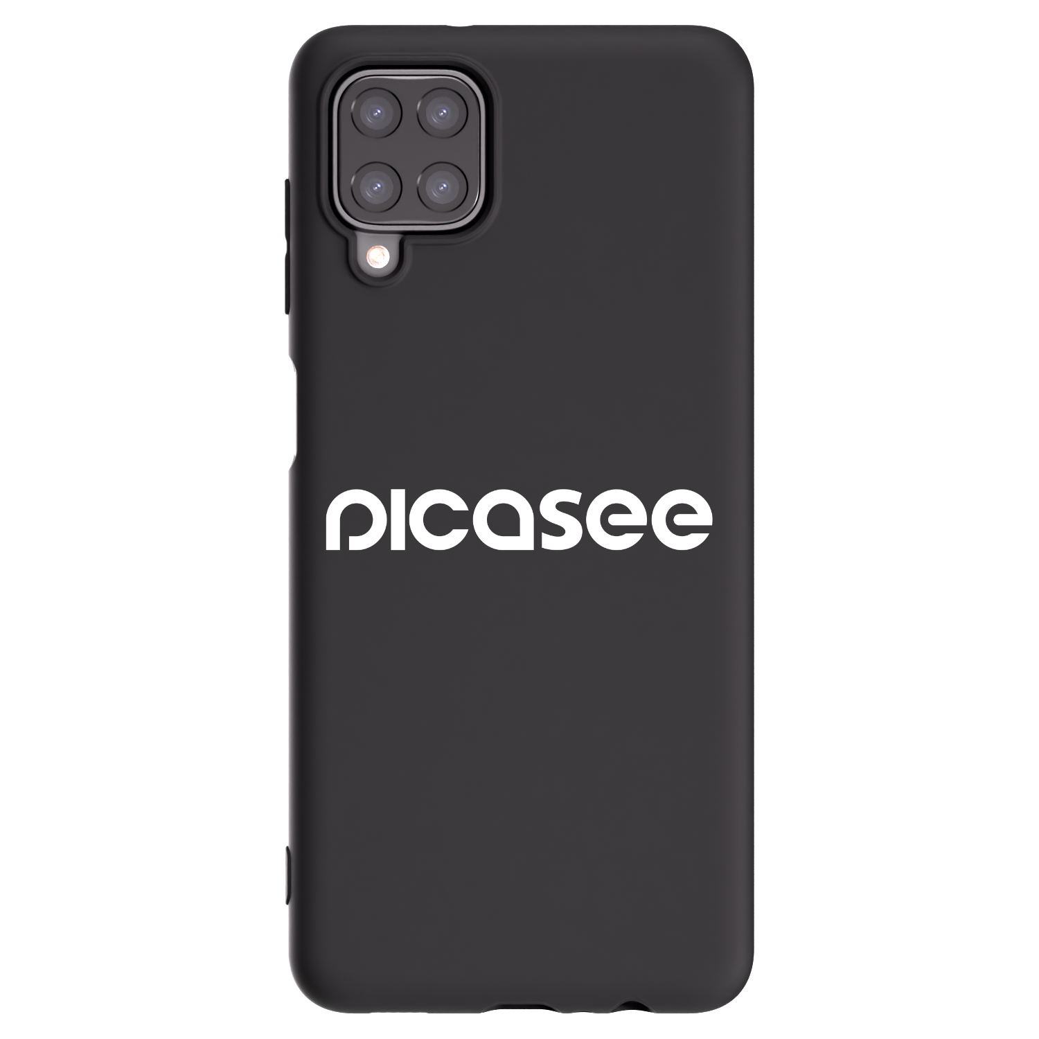 Picasee Samsung Galaxy A12 A125F Hülle - Schwarzes Silikon - Picasee - new logo - white