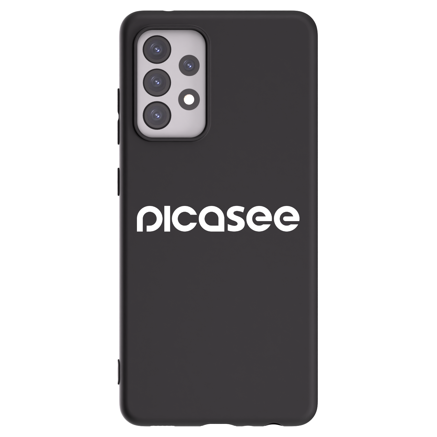 Picasee Samsung Galaxy A52 5G A525F Hülle - Schwarzes Silikon - Picasee - new logo - white