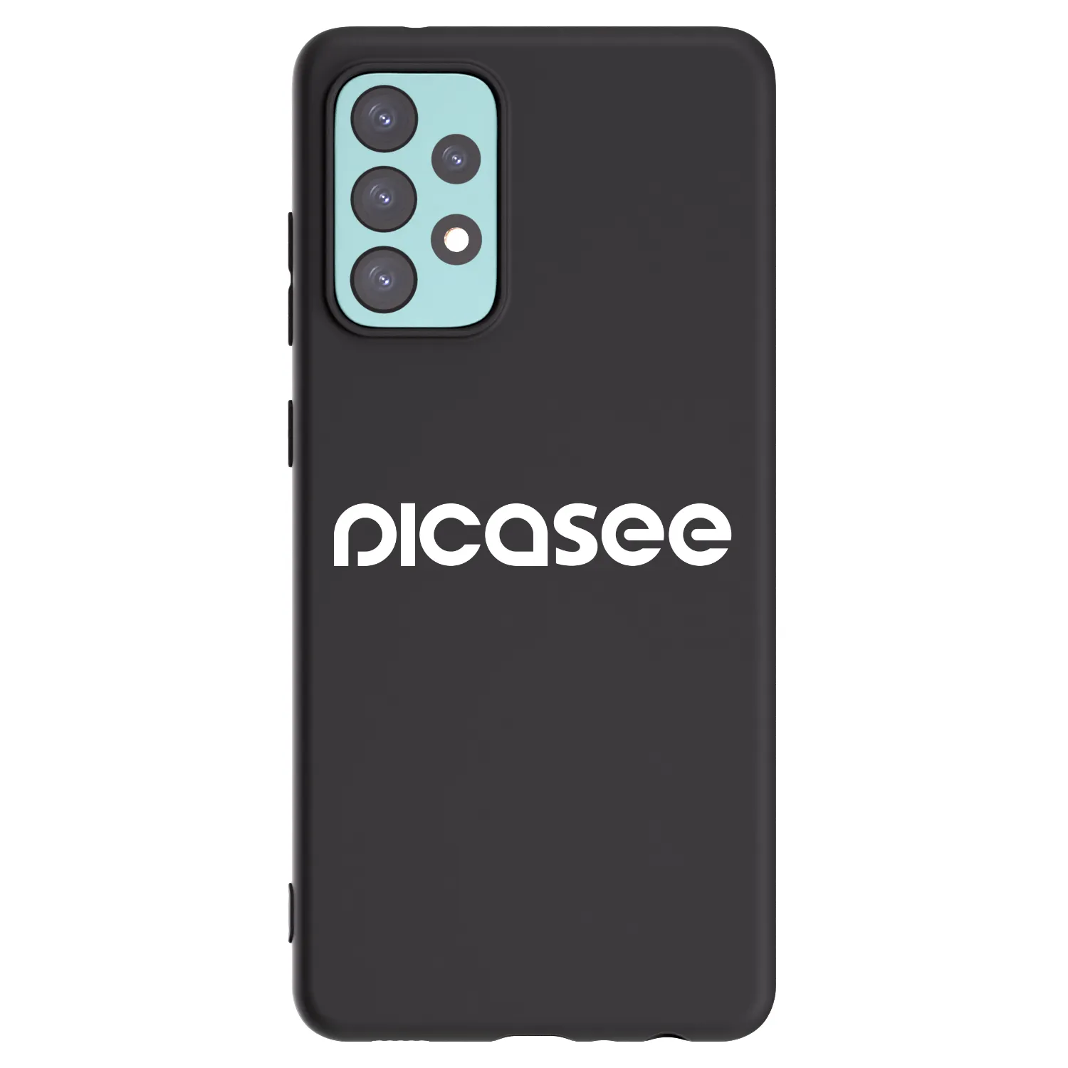 Picasee Samsung Galaxy A72 A725F Hülle - Schwarzes Silikon - Picasee - new logo - white