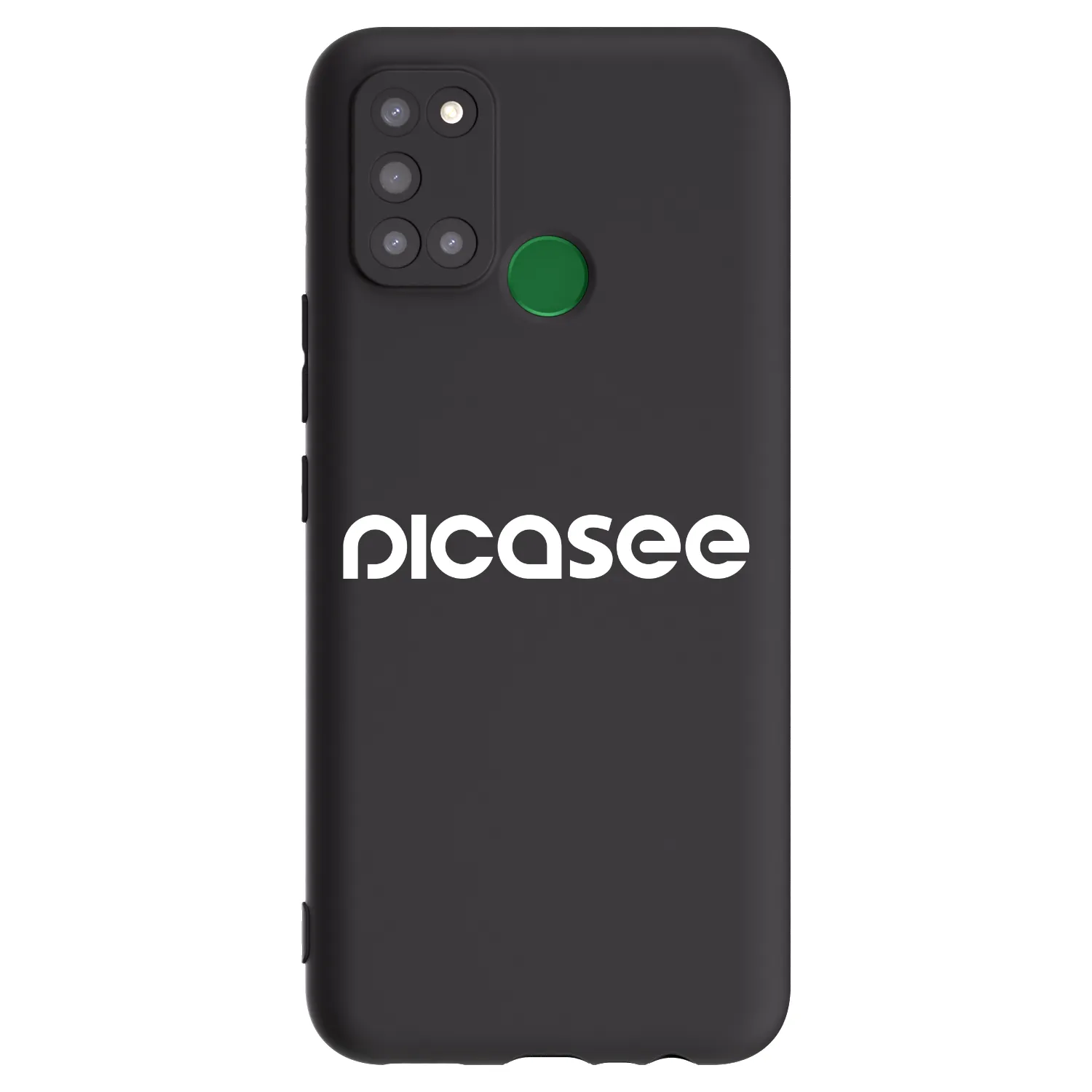 Picasee Realme 7i Hülle - Schwarzes Silikon - Picasee - new logo - white