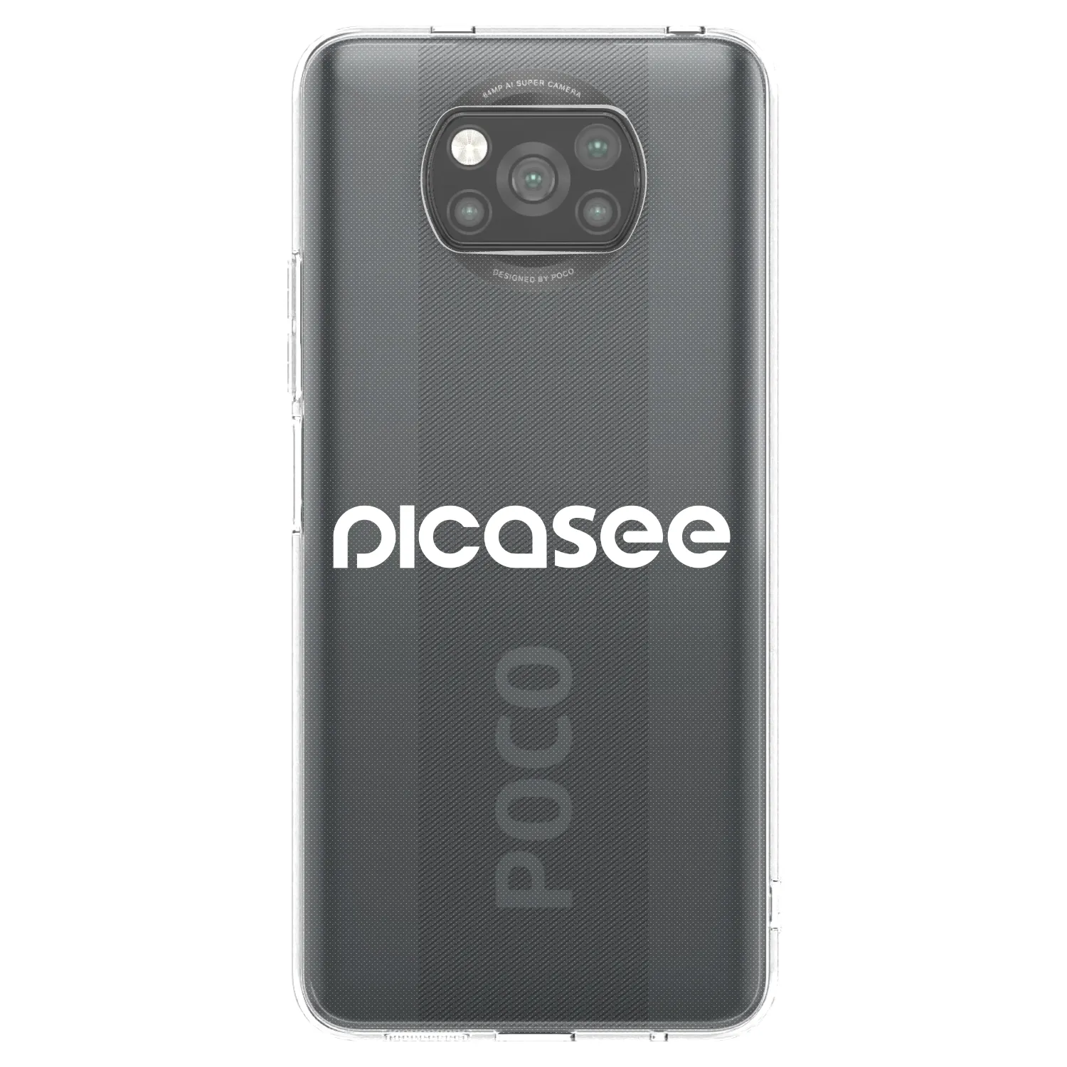 Picasee Xiaomi Poco X3 Pro Hülle - Schwarzes Silikon - Picasee - new logo - white