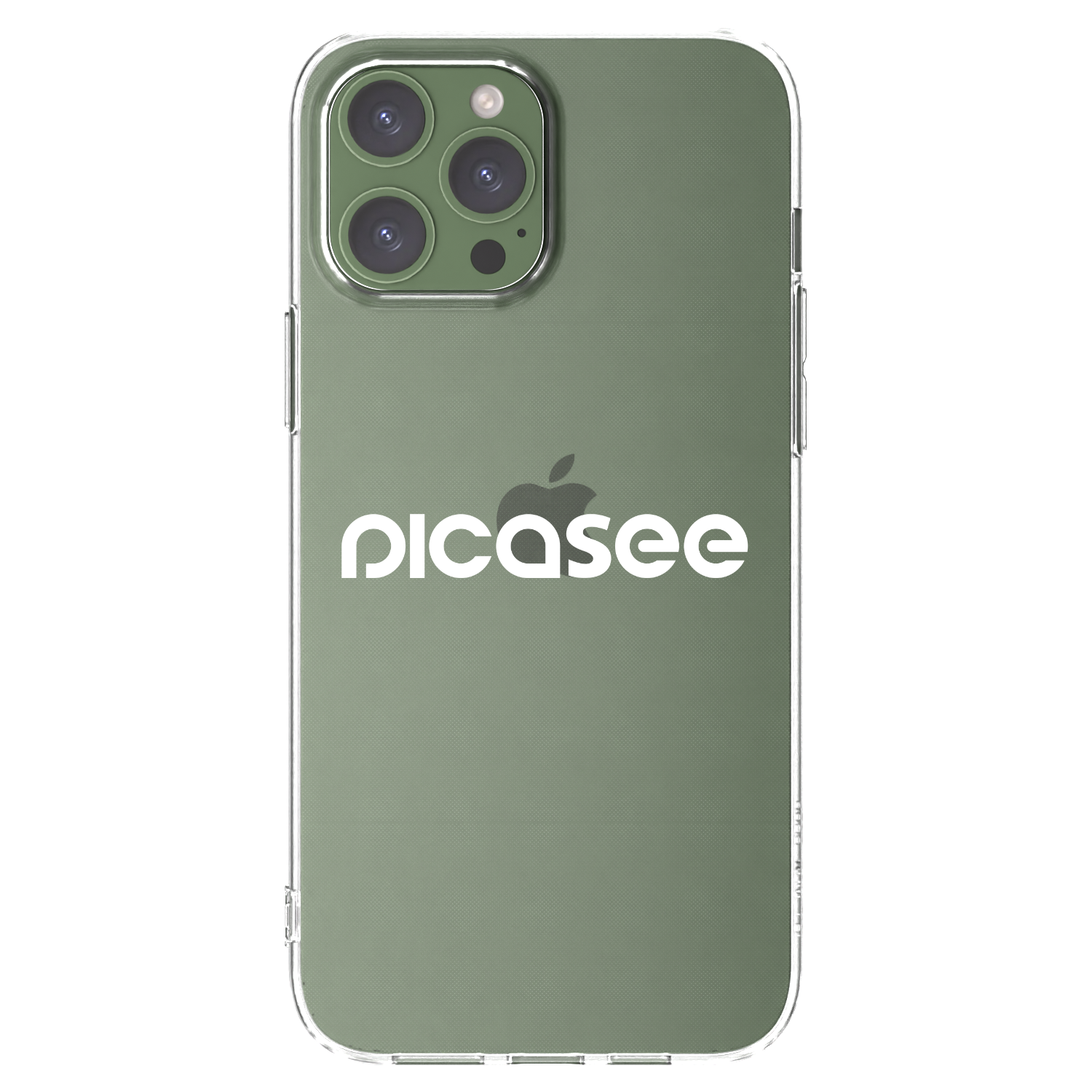 Picasee Apple iPhone 13 Pro Max Hülle - Transparentes Silikon - Picasee - new logo - white