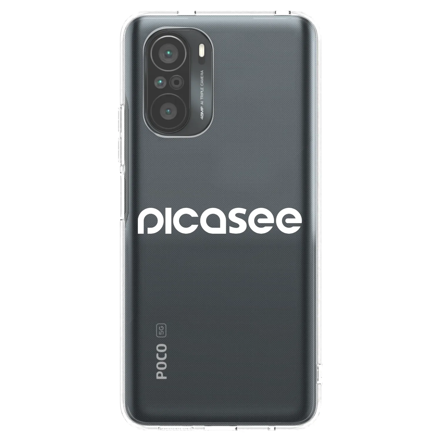 Picasee Xiaomi Poco F3 Hülle - Transparentes Silikon - Picasee - new logo - white