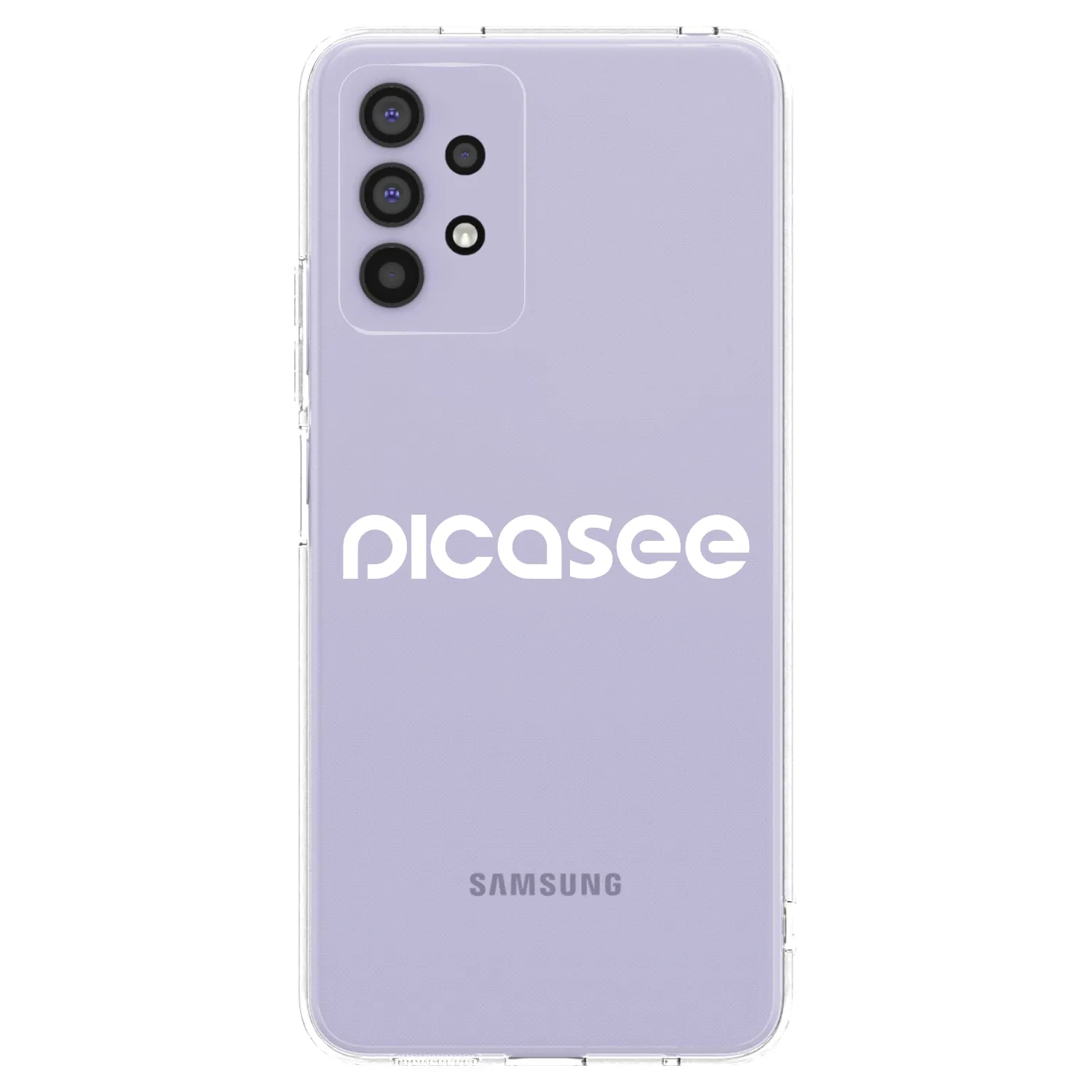 Picasee Samsung Galaxy A32 4G SM-A325F Hülle - Transparentes Silikon - Picasee - new logo - white