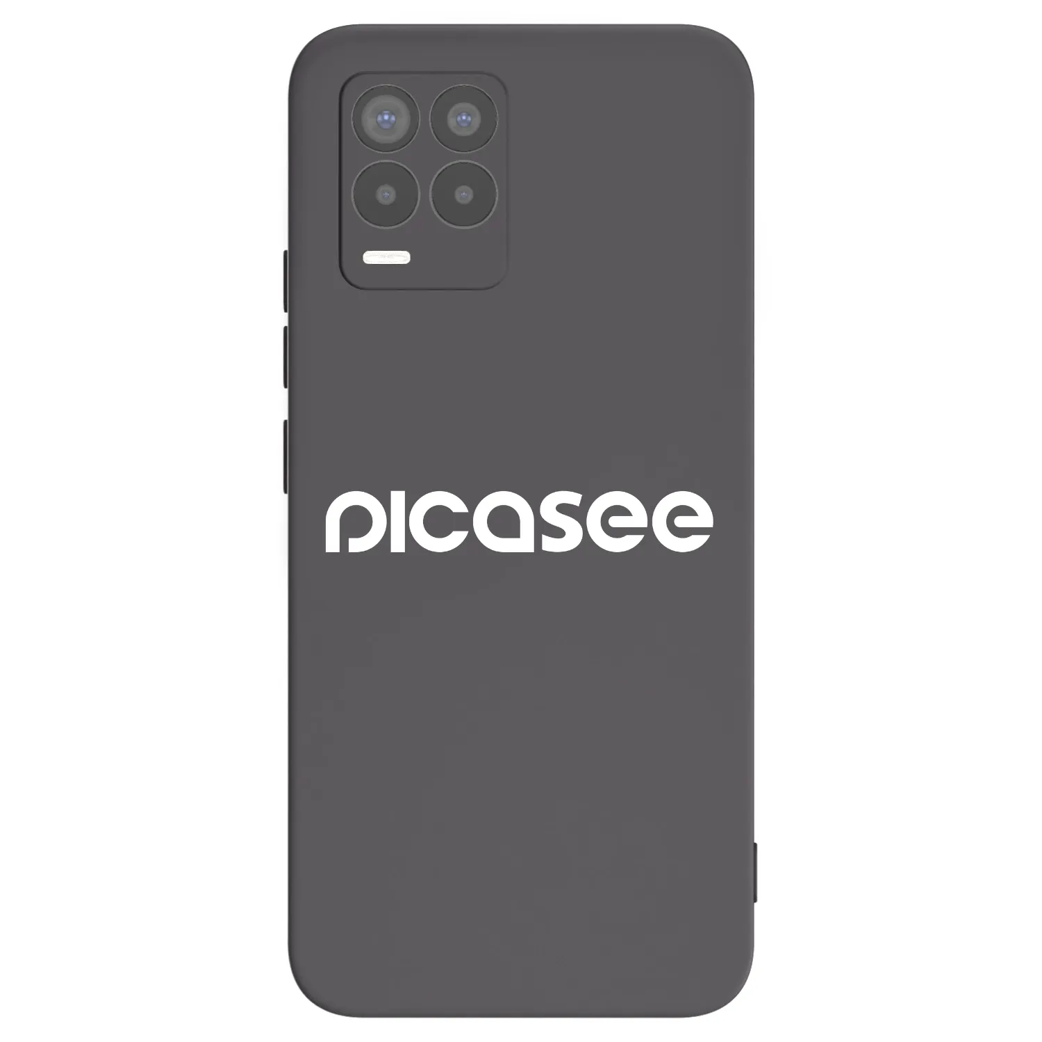 Picasee Realme 8 4G Hülle - Schwarzes Silikon - Picasee - new logo - white